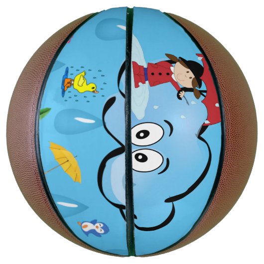 Basketball Clouds Red Umbrella Basketbal (Verticaal)