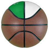Basketball Club Naam Logo Groen Wit of Elke kleur Basketbal (Rechts)