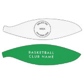 Basketball Club Naam Logo Groen Wit of Elke kleur Basketbal (Panelen)