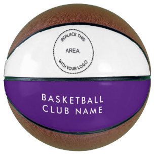 Basketball Club Naam Paarse whiteor Elke kleur Basketbal