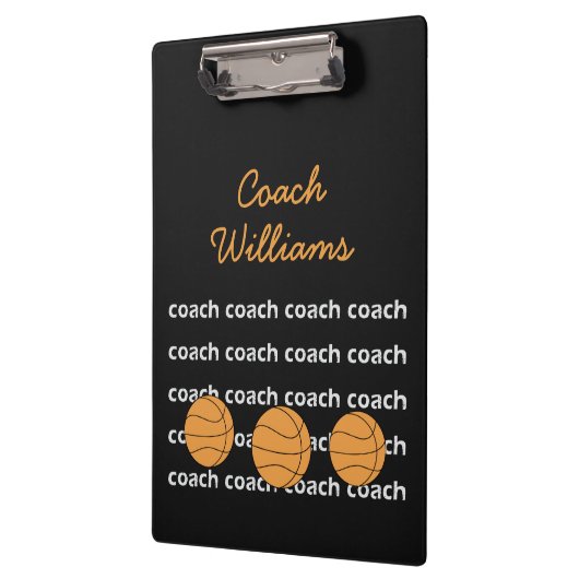 Basketball Coach - Aangepast klembord (Links)