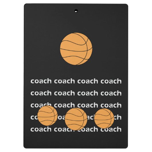 Basketball Coach - Aangepast klembord (Achterkant)