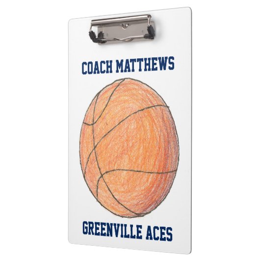 Basketball Coach - Aangepast klembord (Links)