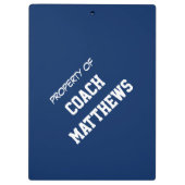 Basketball Coach - Aangepast klembord (Achterkant)