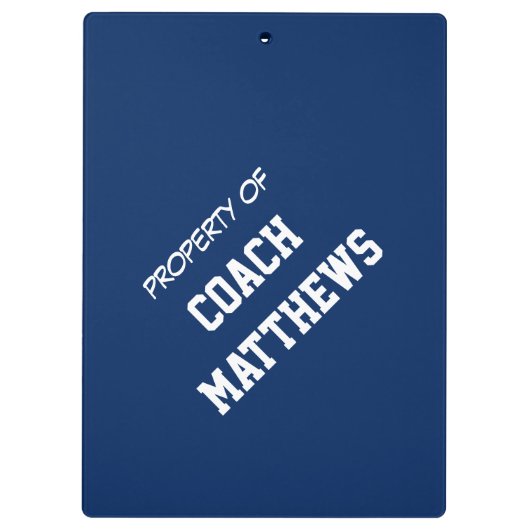 Basketball Coach - Aangepast klembord (Achterkant)