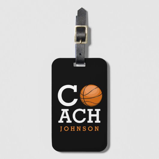 Basketball Coach - Aangepaste naam Bagagelabel (Voorkant (verticaal))