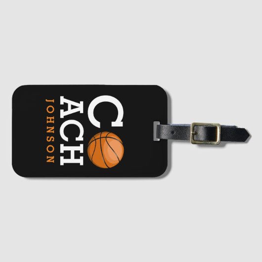 Basketball Coach - Aangepaste naam Bagagelabel (Voorkant (horizontaal))