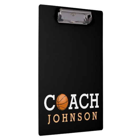 Basketball Coach - Aangepaste naam Klembord (Rechts)