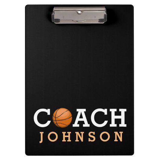 Basketball Coach - Aangepaste naam Klembord (Voorkant)