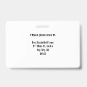 Basketball Coach Badge (Back)