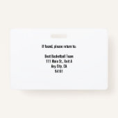 Basketball Coach Badge (Achterkant)