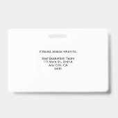 Basketball Coach Badge (Back)