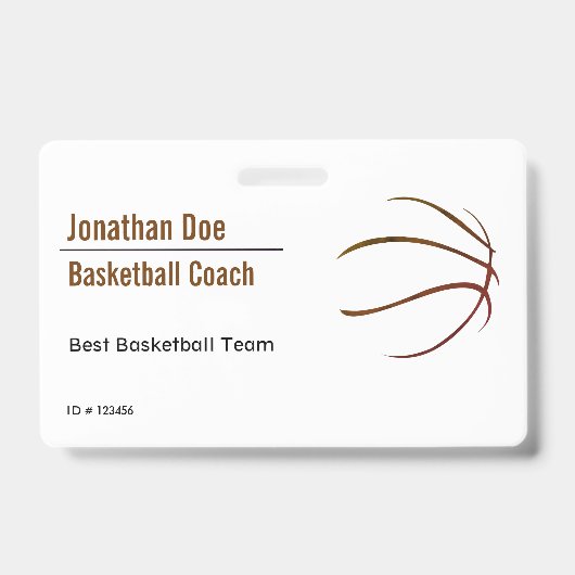 Basketball Coach Badge (Front)