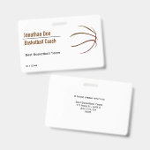 Basketball Coach Badge (Front & Back)