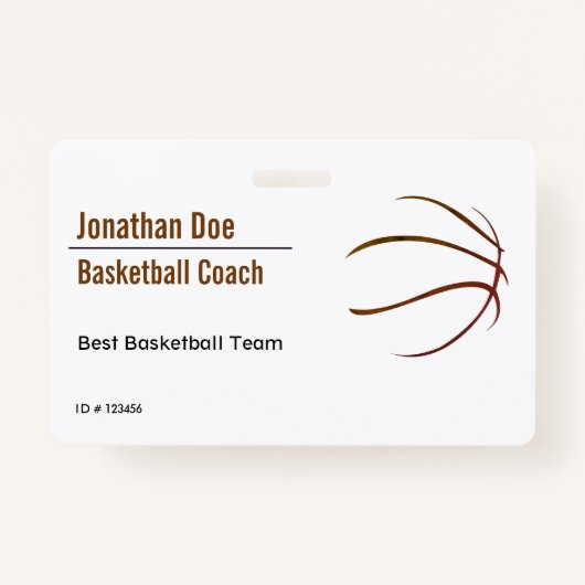 Basketball Coach Badge (Voorkant)