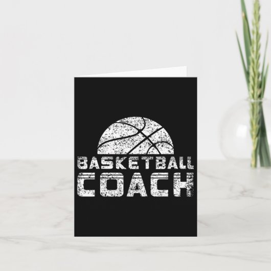 Basketball Coach Basketballer Trainer Kaart (Voorkant)