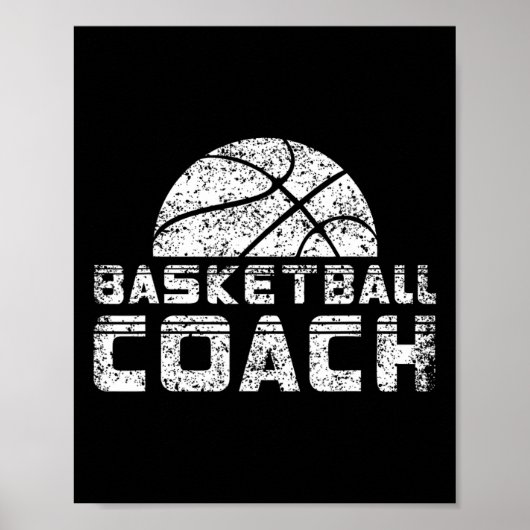 Basketball Coach Basketballer Trainer Poster (Voorkant)
