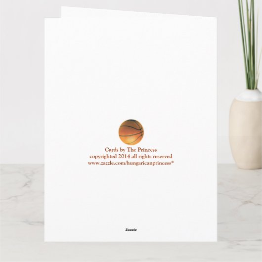 Basketball Coach Bedankkaart (Achterkant)