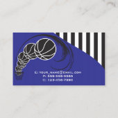 Basketball Coach - Blauw Visitekaartje (Achterkant)