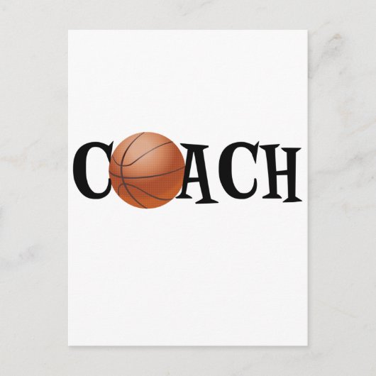 Basketball Coach Briefkaart (Voorkant)