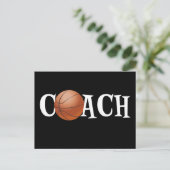 Basketball Coach Briefkaart (Staand voorkant)