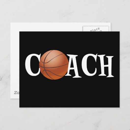 Basketball Coach Briefkaart (Voorkant / Achterkant)