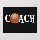 Basketball Coach Briefkaart (Voorkant)