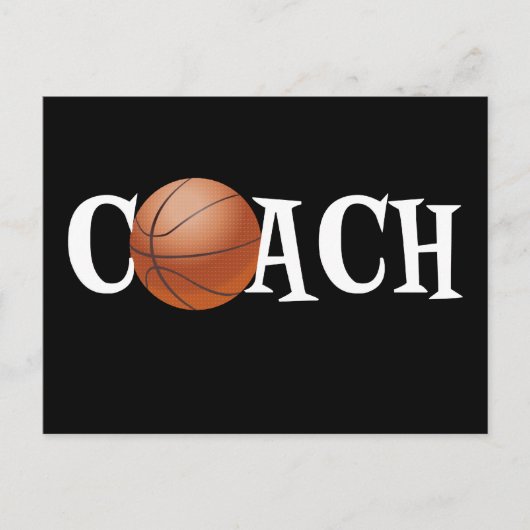 Basketball Coach Briefkaart (Voorkant)