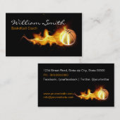 Basketball Coach Business Card Visitekaartje (Voorkant / Achterkant)