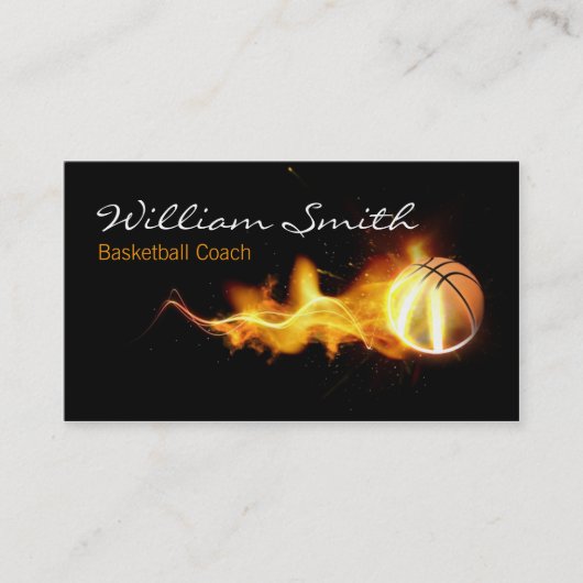Basketball Coach Business Card Visitekaartje (Voorkant)