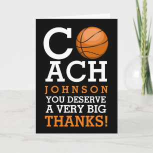 Basketball Coach Custom Bold Bedankt