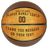 BASKETBALL COACH CUSTOMIZE Retro Basketbal (Voorkant)