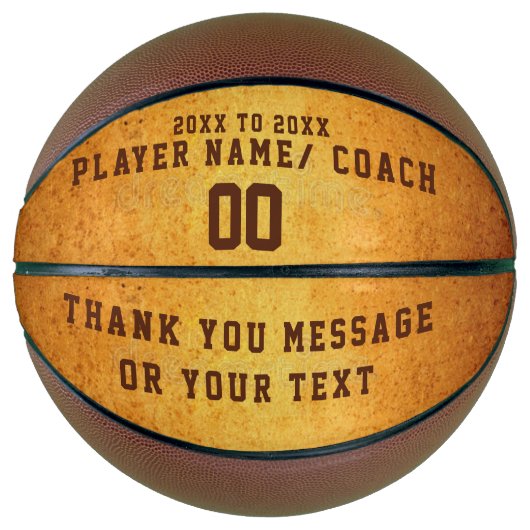 BASKETBALL COACH CUSTOMIZE Retro  Basketbal (Voorkant)