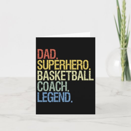 Basketball Coach Dad Kaart (Voorkant)