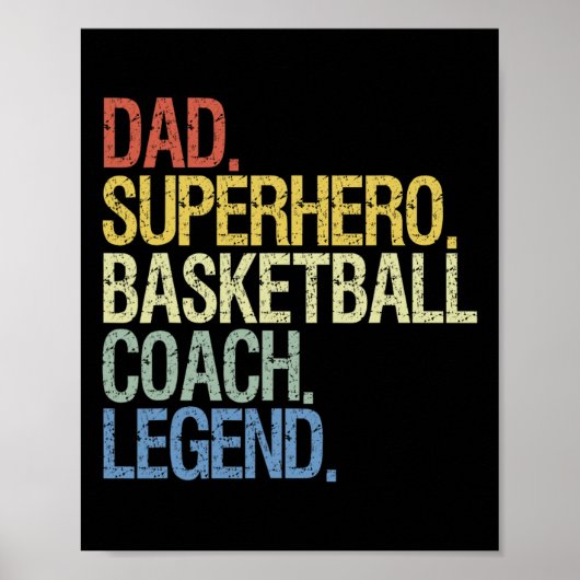 Basketball Coach Dad Poster (Voorkant)