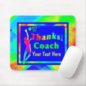 Basketball Coach Dank je wel Mousepad Muismat (Met muis)