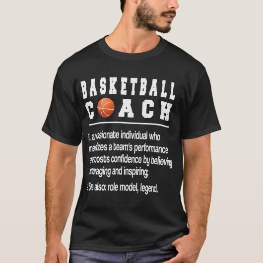 Basketball Coach Definition Basketball Coaching T-shirt (Voorkant)