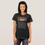 Basketball Coach Definition Coach T-shirt Man Vrou (Voorkant volledig)