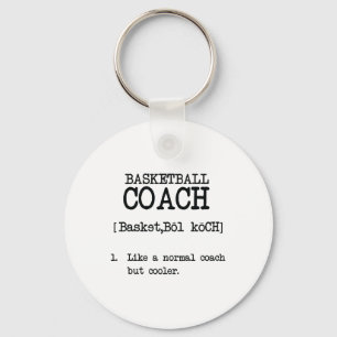 Basketball Coach Definition Funny Sports Quote Sleutelhanger