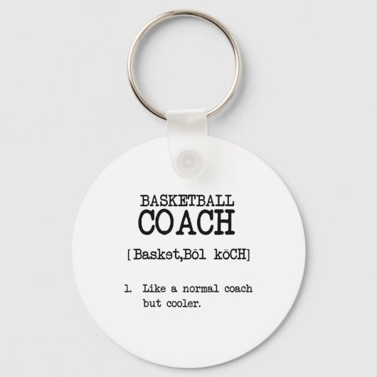 Basketball Coach Definition Funny Sports Quote Sleutelhanger (Voorkant)