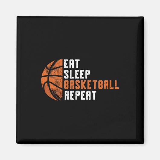 Basketball Coach Eat Sleep Basketball Repeat Baske Magneet (Voorkant)