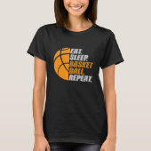 Basketball Coach Eat Sleep Basketball Repeat for M T-shirt (Voorkant)