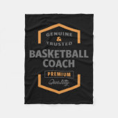Basketball Coach Fleece Deken (Voorkant)