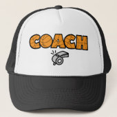 Basketball Coach fluitje, sinaasappel Trucker Pet (Voorkant)