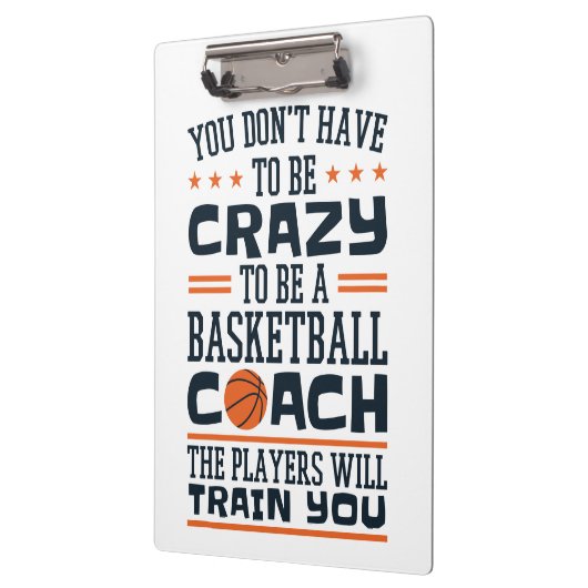 Basketball Coach Funny Crazy Quote Klembord (Links)