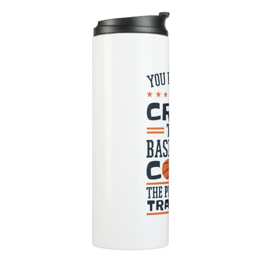Basketball Coach Funny Crazy Quote Thermosbeker (Gedraaid links)