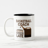 Basketball Coach (Funny) Gift Tweekleurige Koffiemok (Links)
