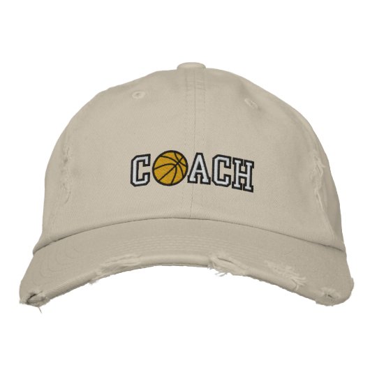 Basketball Coach Geborduurde Pet (Voorkant)