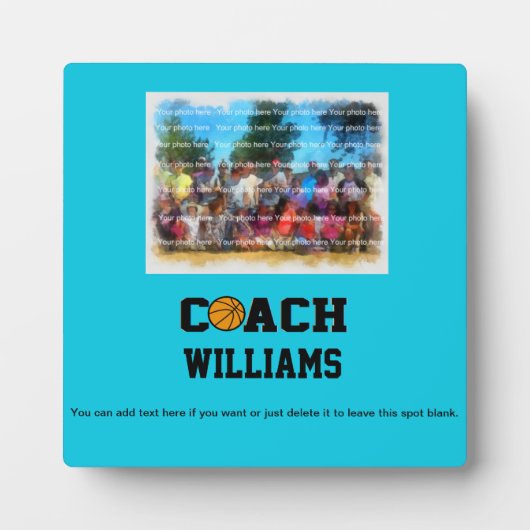 Basketball Coach - Gepersonaliseerd Fotoplaat (Voorkant)