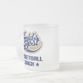 Basketball Coach Gift (beste werelden) Matglas Koffiemok (Voorkant links)